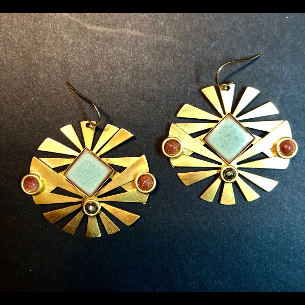 Vintage Gold Plated Handmade Designer Earrings